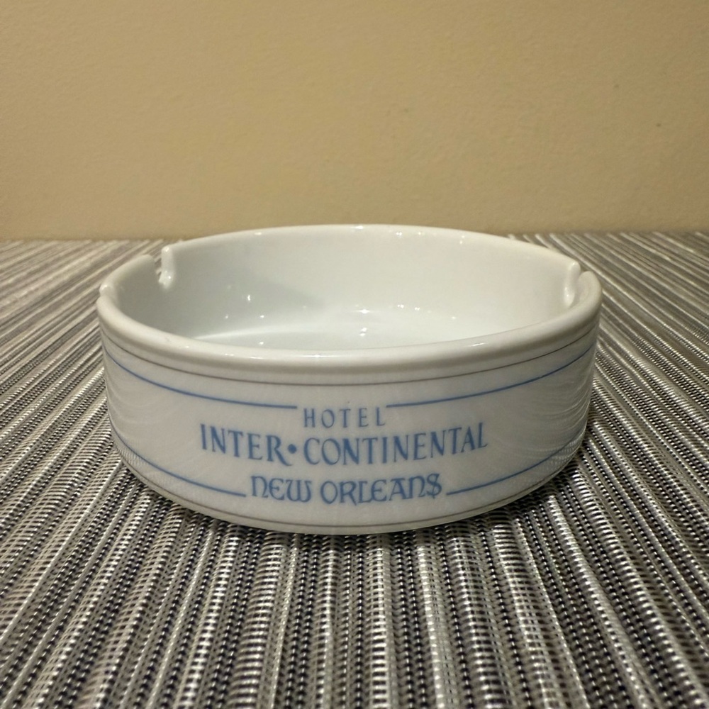 Hotel Intercontinental New Orleans Ceramic Ashtray
